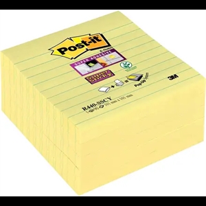 3M Post-it Super sticky Z-fold líniírové lepiace poznámkové bloky 101 x 101mm žltej farby.